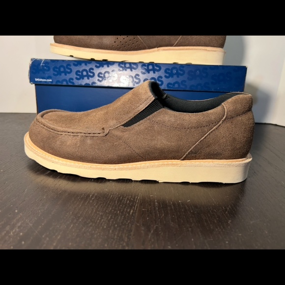 SAS Hangout Trail Leather Loafer Shoes Brown Mens 11W (Wide) main image 14